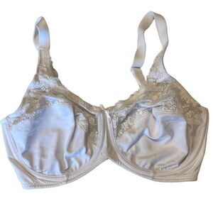 Lilyette Minimizer Bra 36DD Satin Soft Cups Underwire Adjustable Strap 0428 Whit